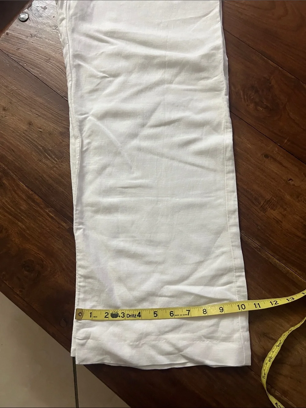 H&M White Women’s Linen-Blend Drawstring Pants